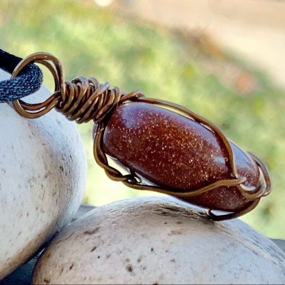 Goldstone Heart Necklace - Picture 3 of 6